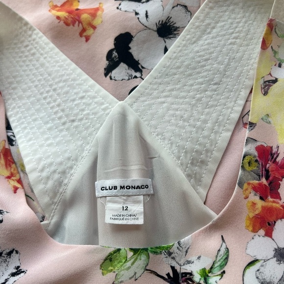 Club Monaco Rosan Floral Silk Tent Summer Dress - Picture 10 of 15